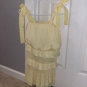 super cute yellow mini dress from mod on trend boutique.